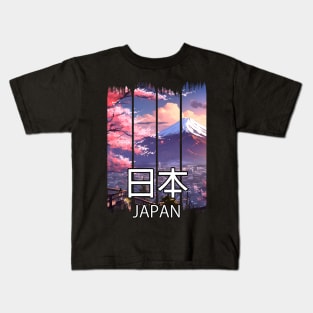 Mount Fuji Cherry blossom Landscape – Anime Shirt Kids T-Shirt